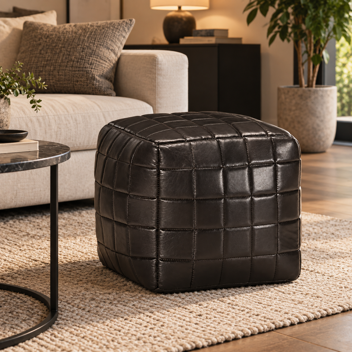 Pouf Cuir Image