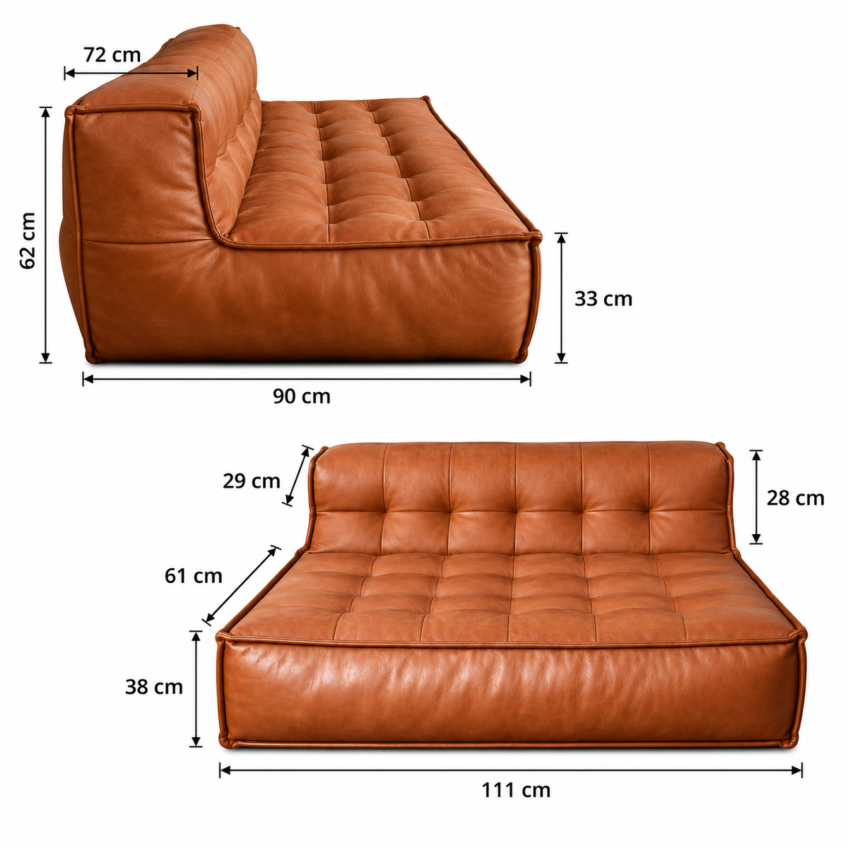 Pouf Canapé Rétro