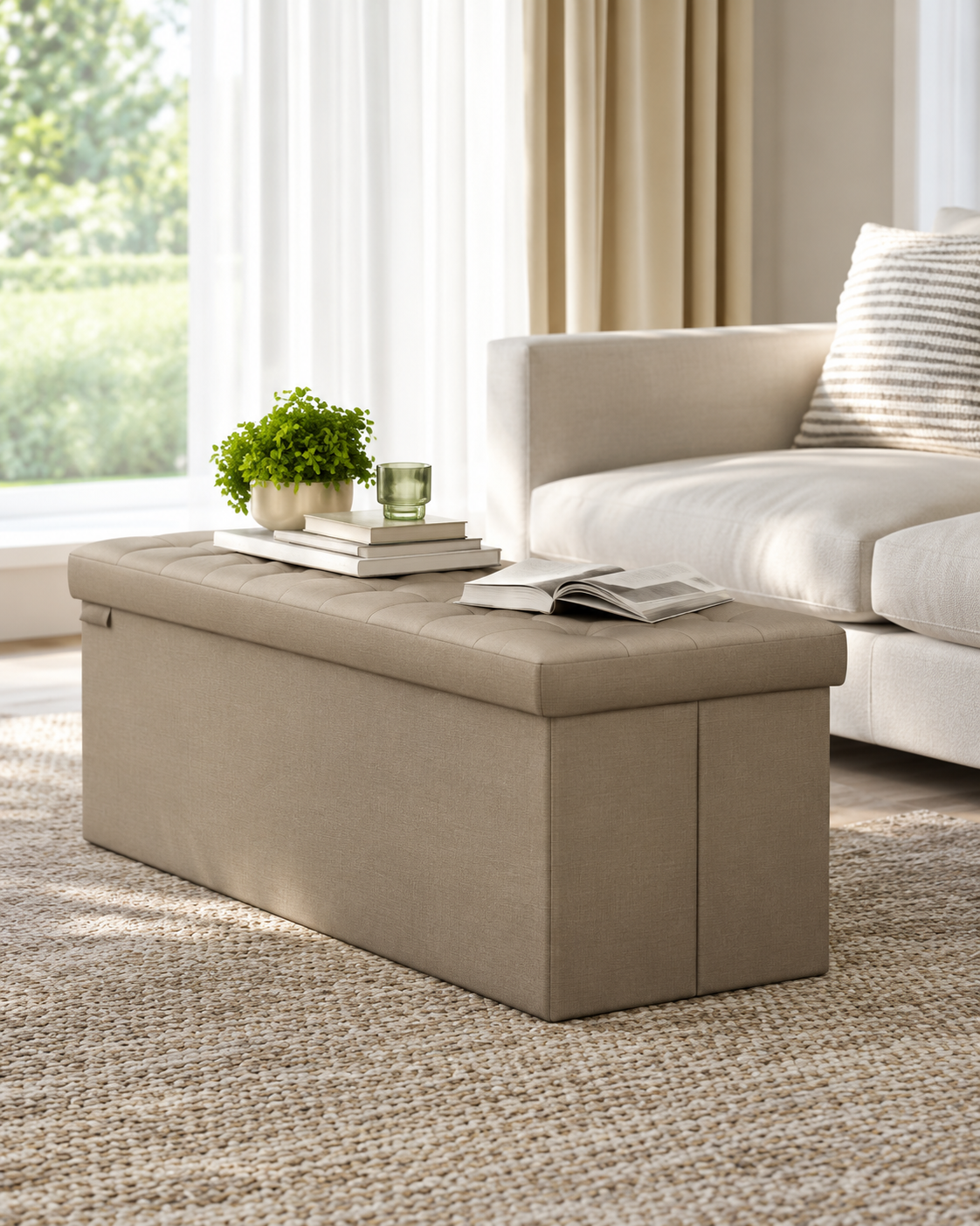 Pouf de Rangement Basique